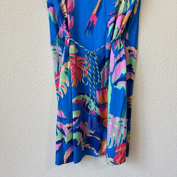 FARM RIO Painted Jungle T-Shirt Dress Multicolor Sleeveless Tropical - Picture 5 of 11